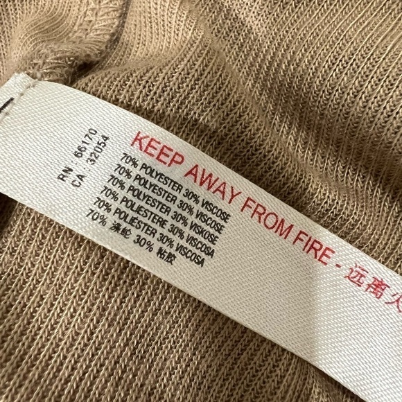 Free People Intimately Free tan balloon sleeve square neck top NWOT size small - Picture 6 of 7